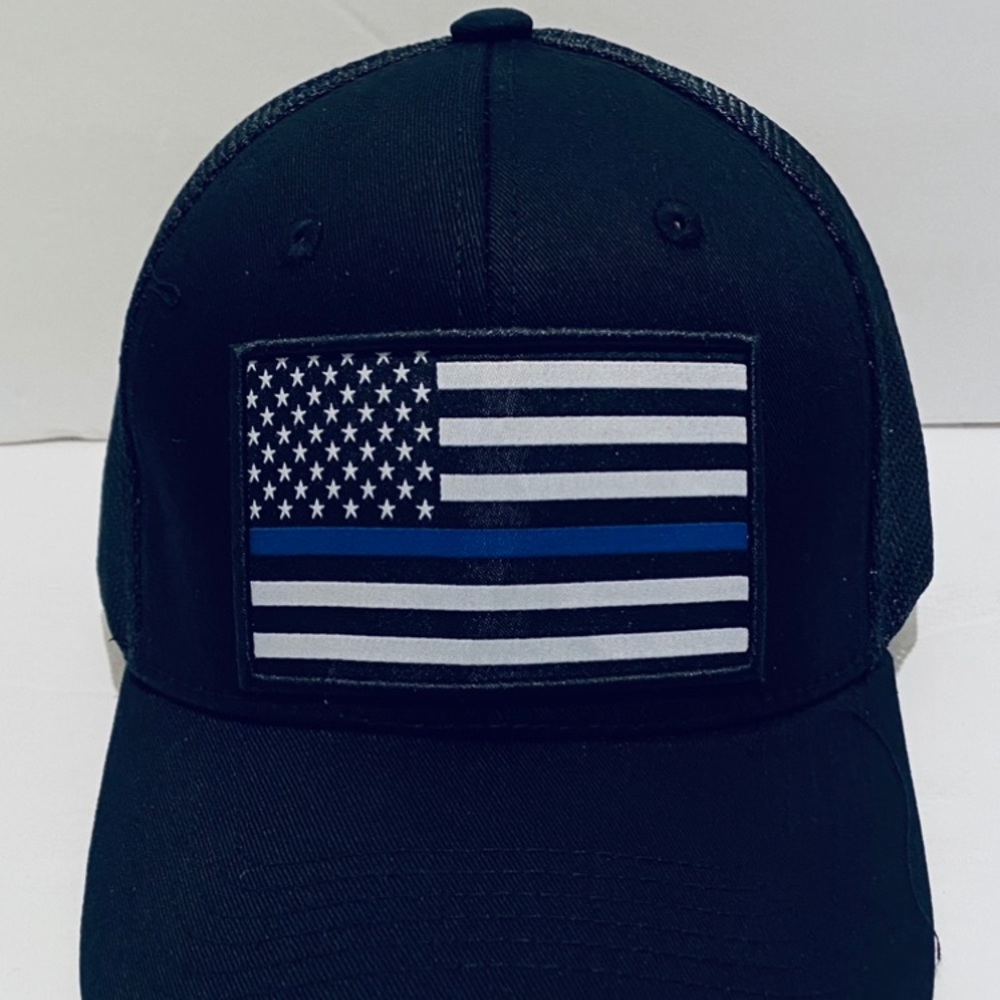 Thin Blue Line, Blue Line Flag, Pro-Police hat cap